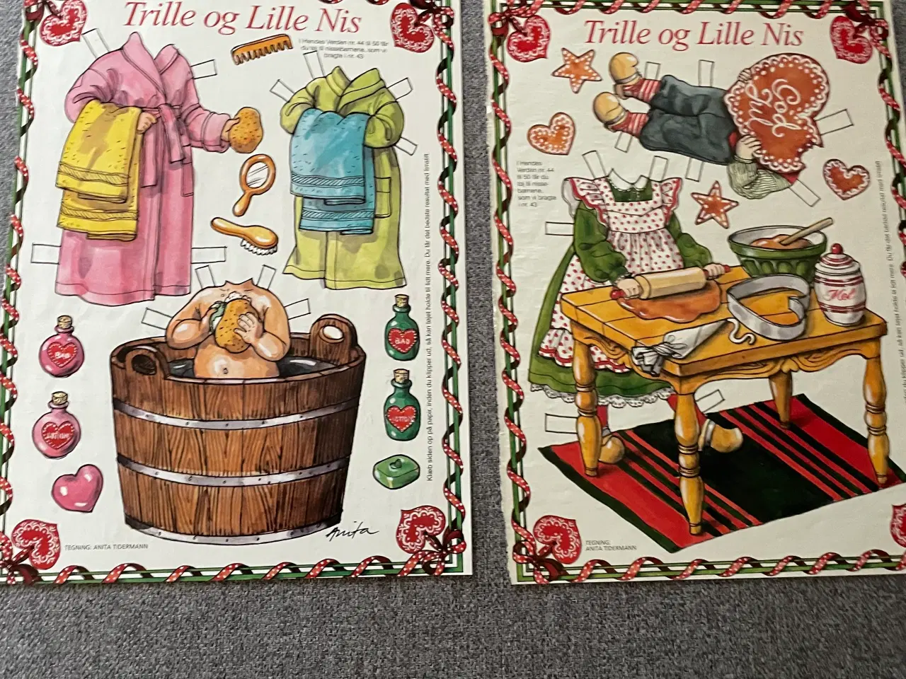 Billede 5 - 3 forskellige sæt jule påklædningsnisser med tøj