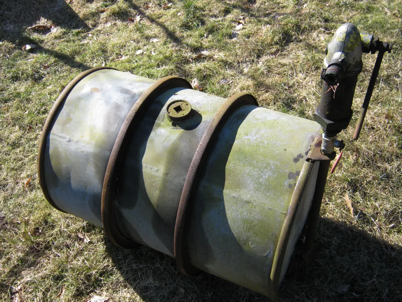 Billede 1 - Shell Olietønde 200Ltr Galvaniseret 