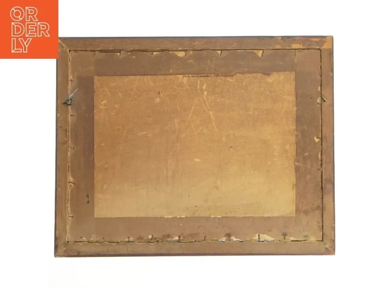 Billede 2 - Indrammet maleri af hus (str. 33x26 cm)