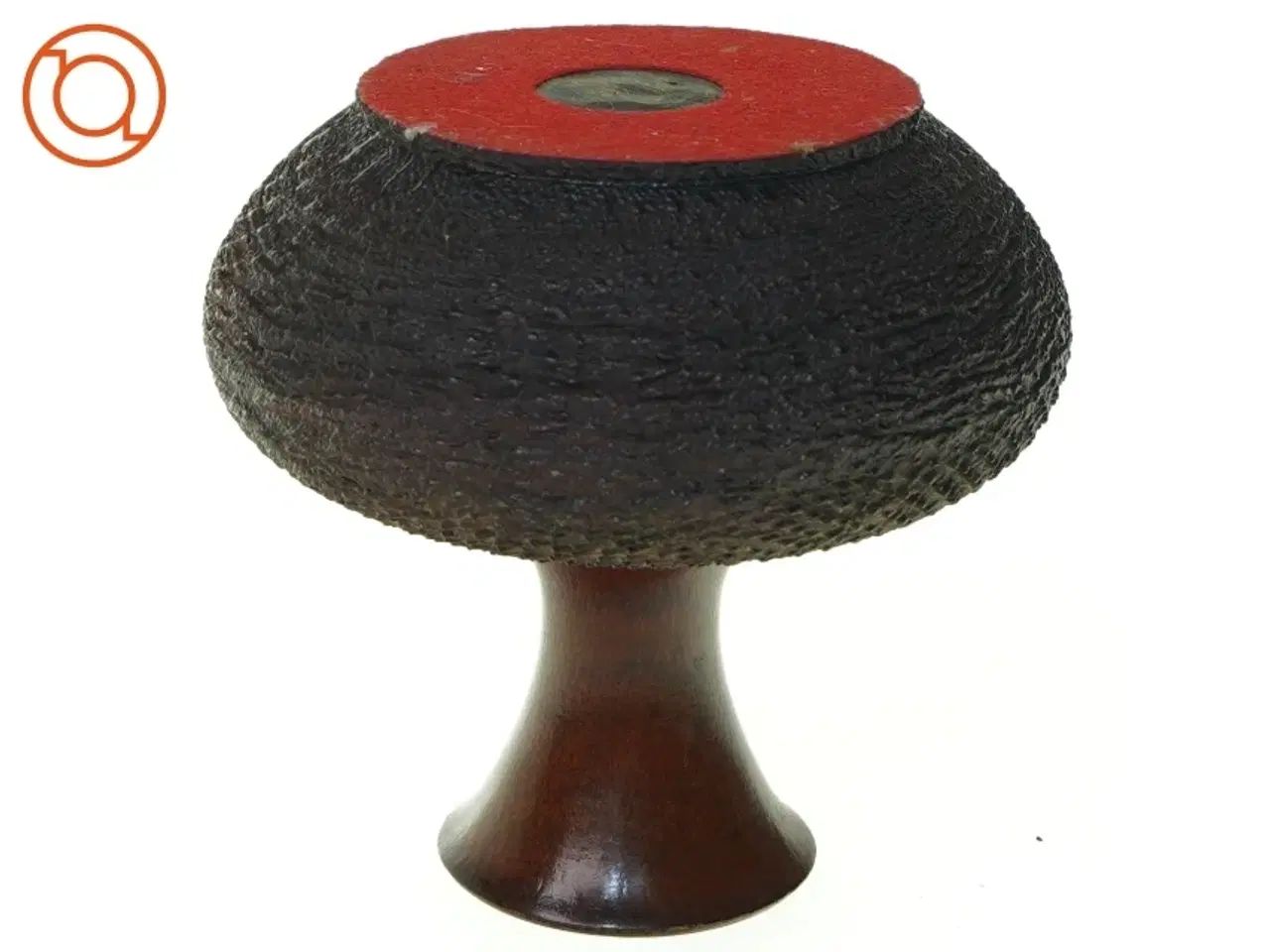 Billede 4 - Vintage Hånddrejet Blackboy Træ Vase fra Piers O&#39;Shea, Albany Australien (str. 10 x 11 cm)