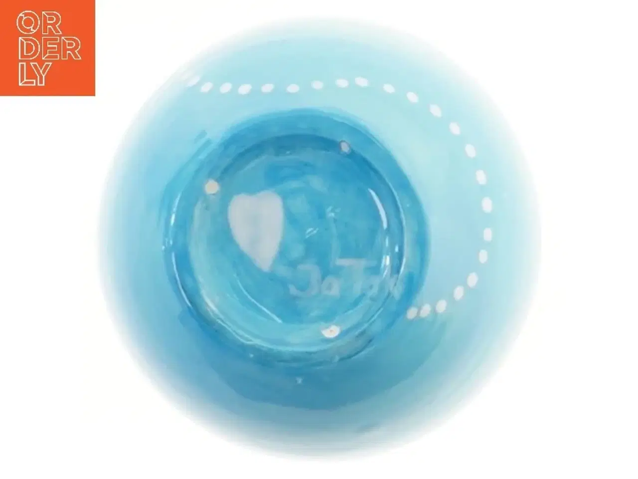 Billede 2 - Blå vase med prikmønster (str. 15 cm)