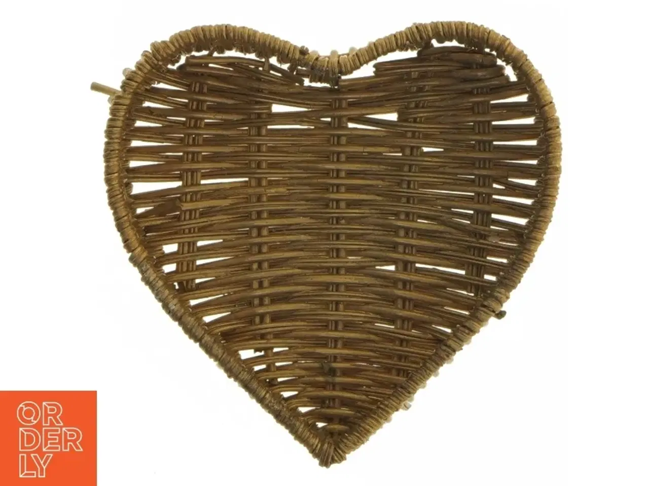 Billede 4 - Flettet Guld hjerte kurv (str. 15,5 cm)