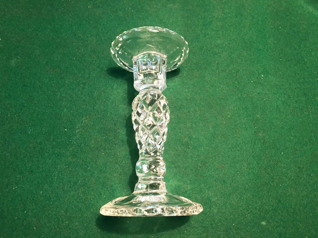 Billede 1 - Krystal lysestage H 15 cm