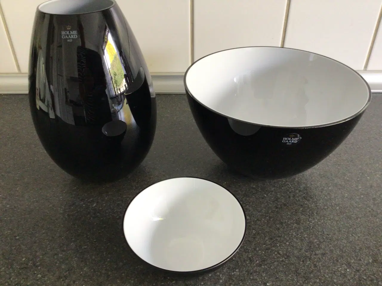 Billede 1 - Holmegaard vase Cocoor og 2 skåle