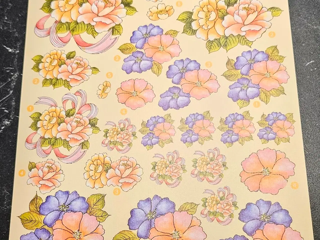Billede 7 - 9 stk. 3D Klippeark med flotte blomster
