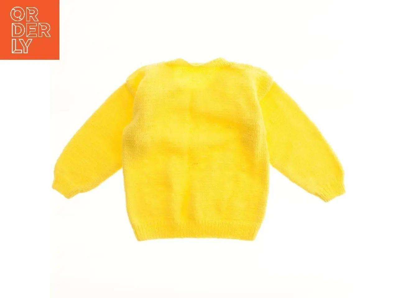 Billede 1 - Gul striktrøje (str. længde 34 cm, bryst 28 cm)