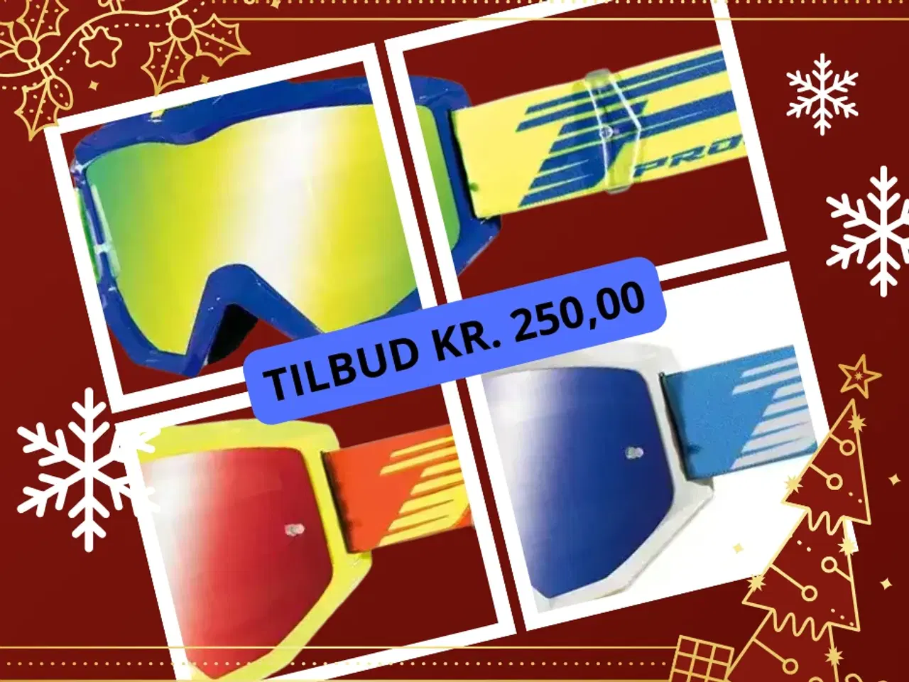 Billede 1 - Progrip MX Brille - med spegllens