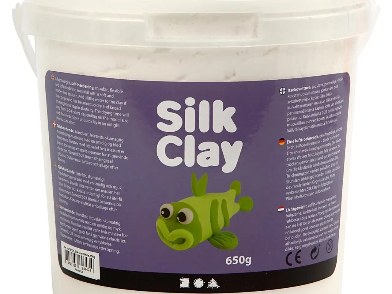 Billede 1 - Silk Clay® Hvid, 650g - Selvhærdende Modelleringsmasse