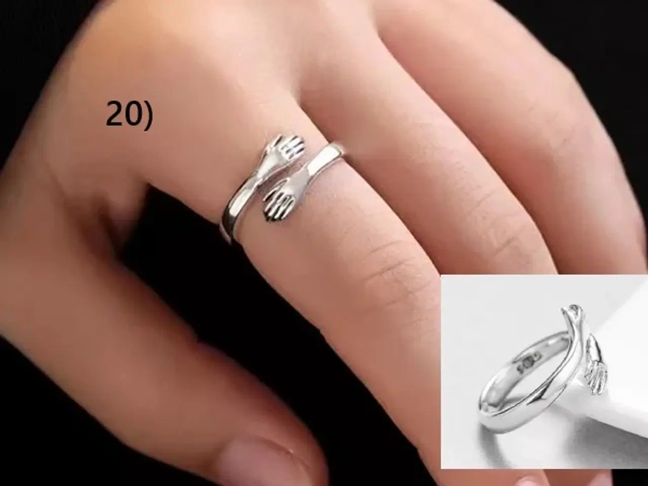 Billede 1 - * Sterlingsølv; Sød kramme-fingerring
