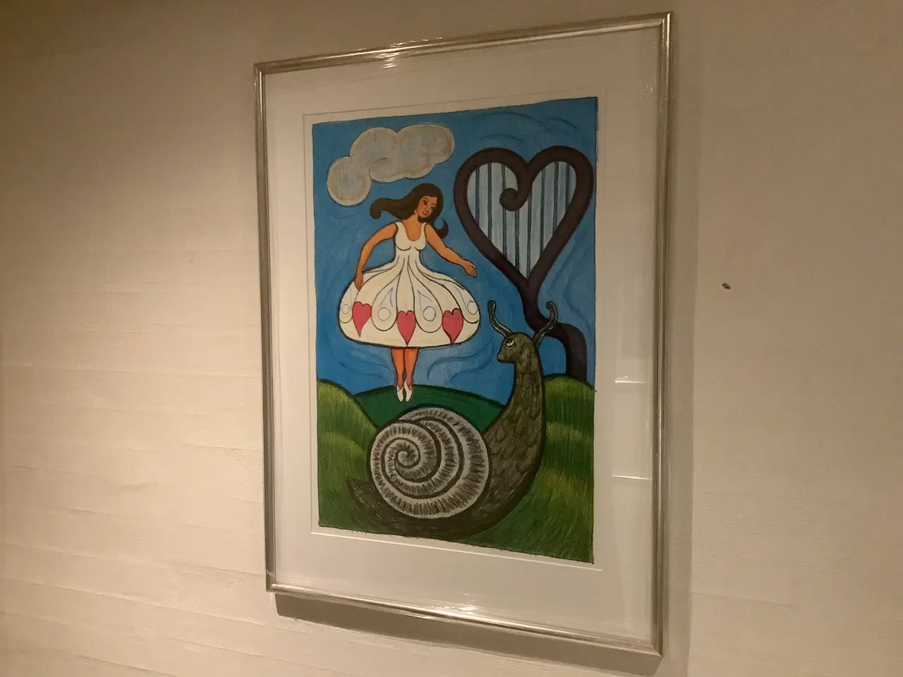 Billede 1 - Heerup Farvelitografi, “Danserinden og Sneglen” -