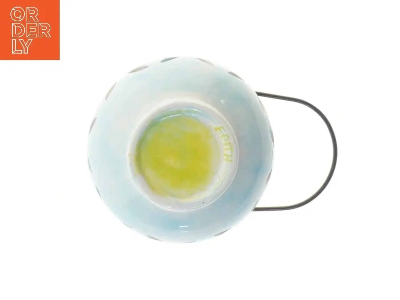 Billede 3 - Keramik lygte med mønster og håndtag (str. 7,5 cm)