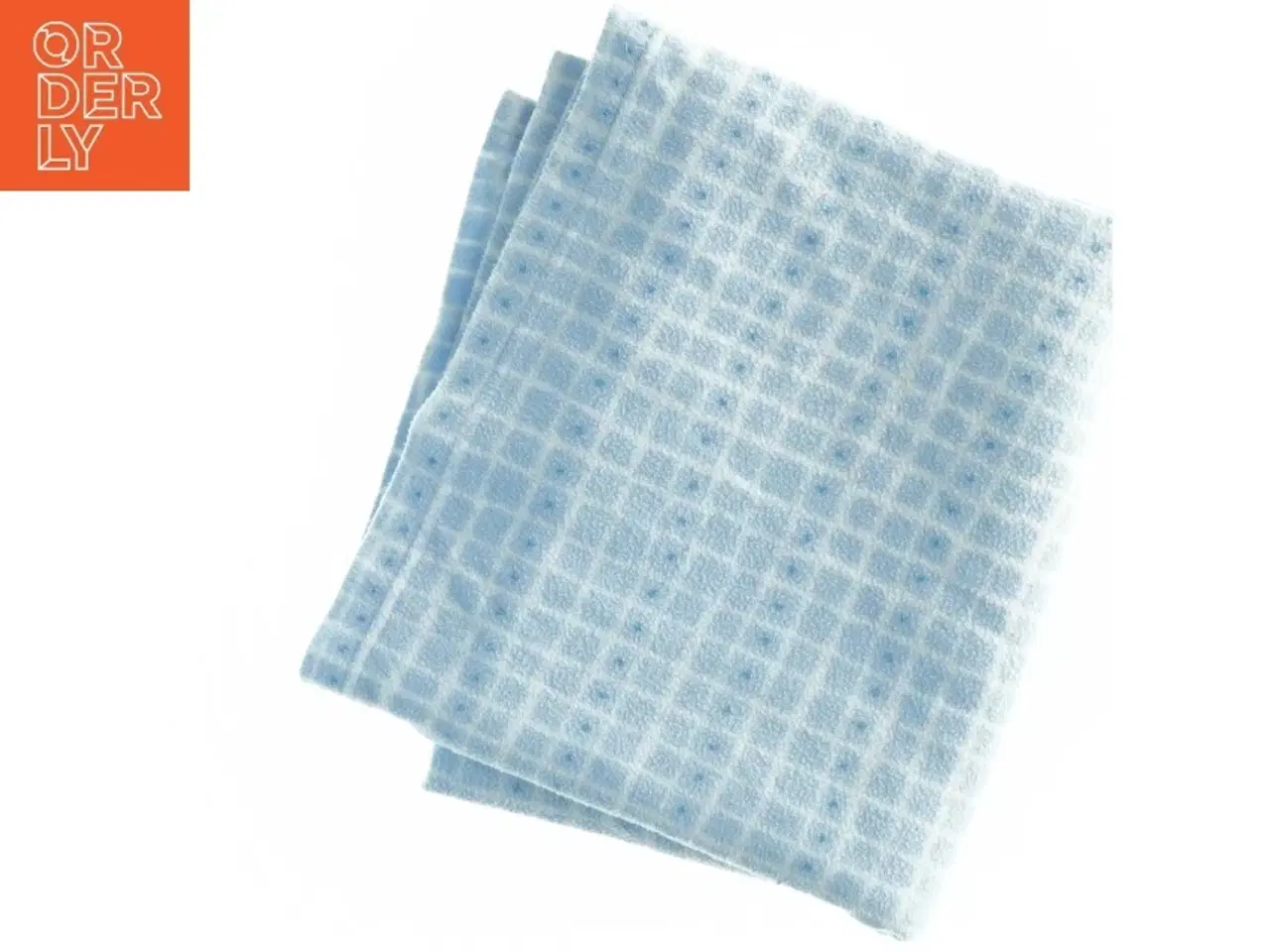 Billede 2 - Blå ternet tæppe (str. 129 x 105 cm)