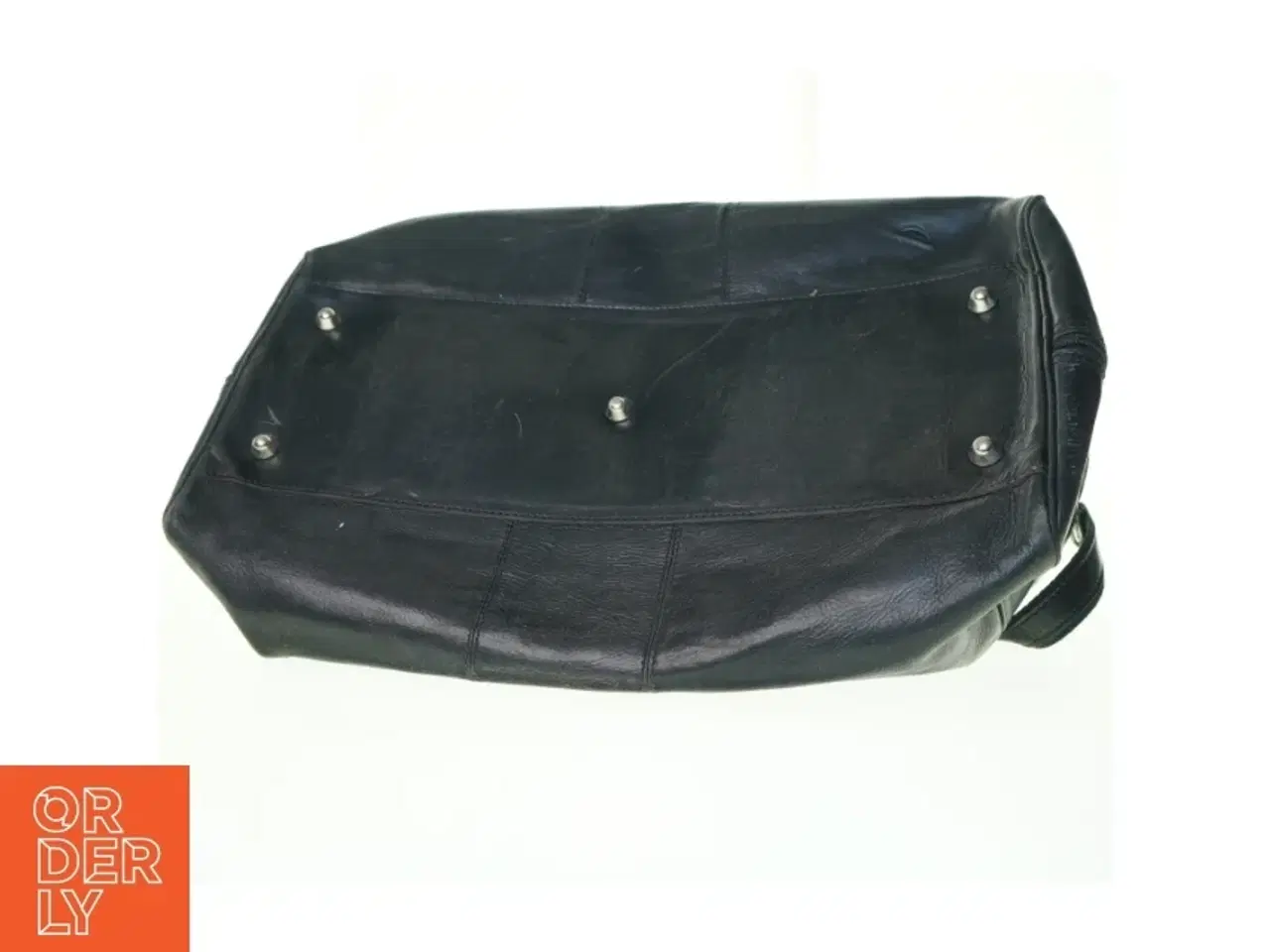 Billede 3 - Læder Weekend Taske med håndtag og skulderrem (str. 38 x 55 cm)