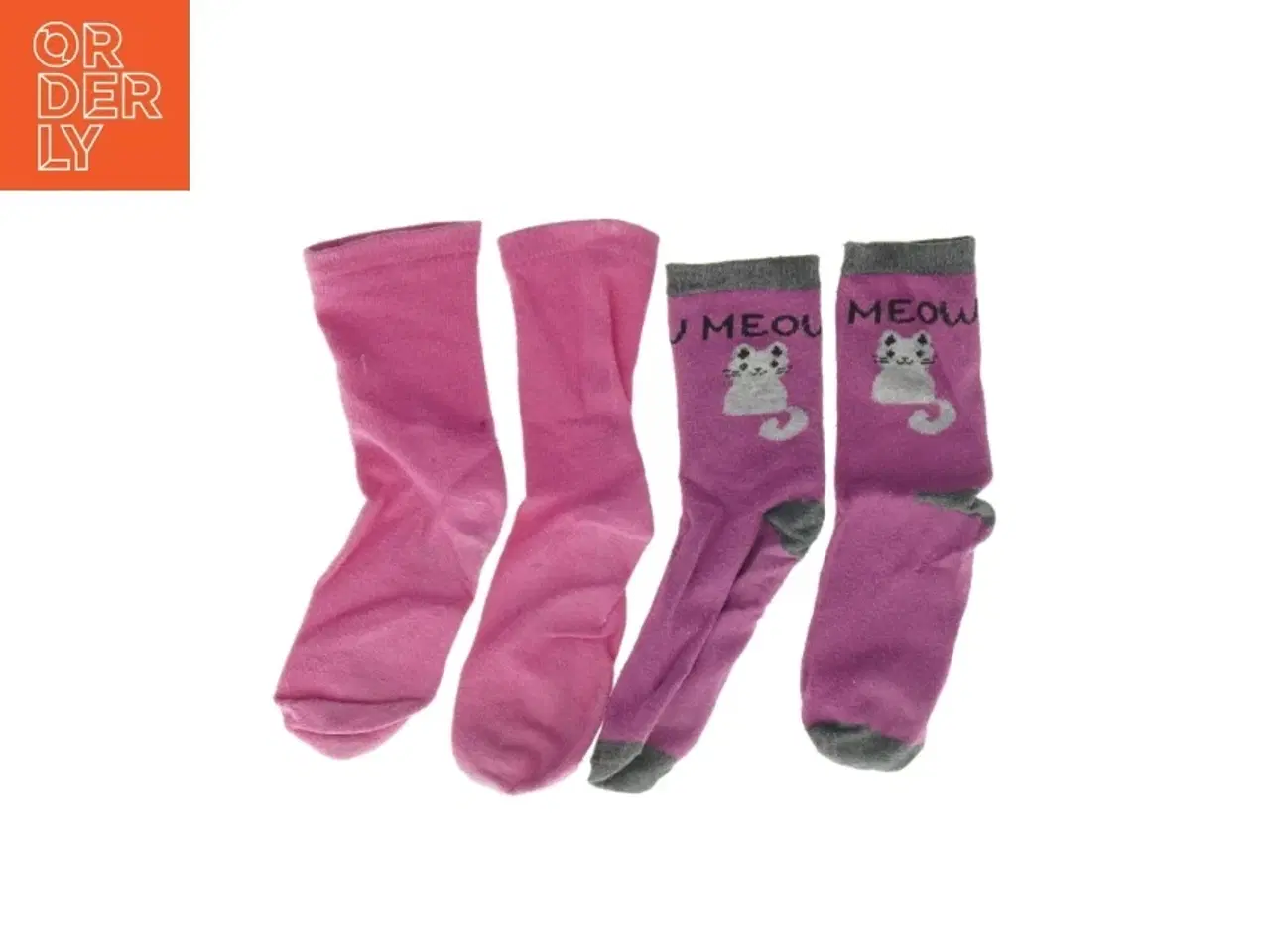 Billede 4 - Pigesokker med kattemotiv str 25