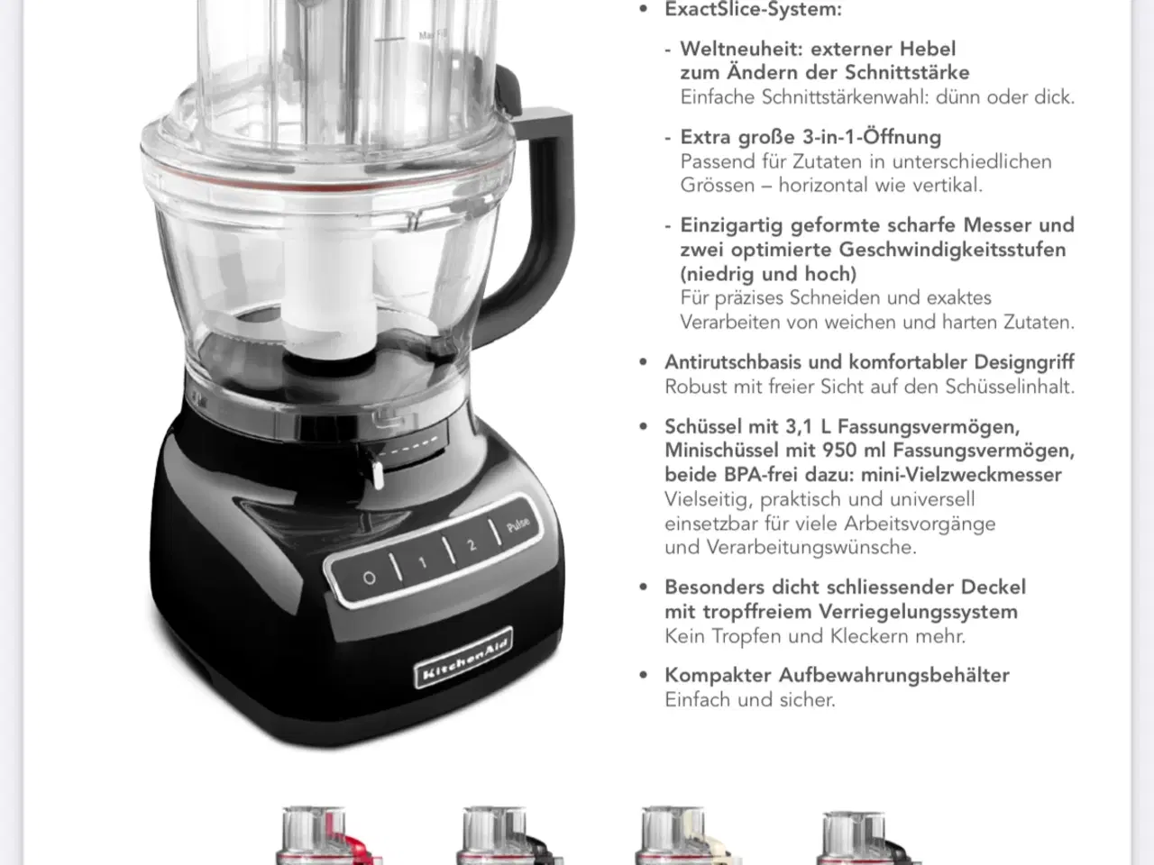 Billede 1 - KitchenAid Foodprocessor 3.1 L.