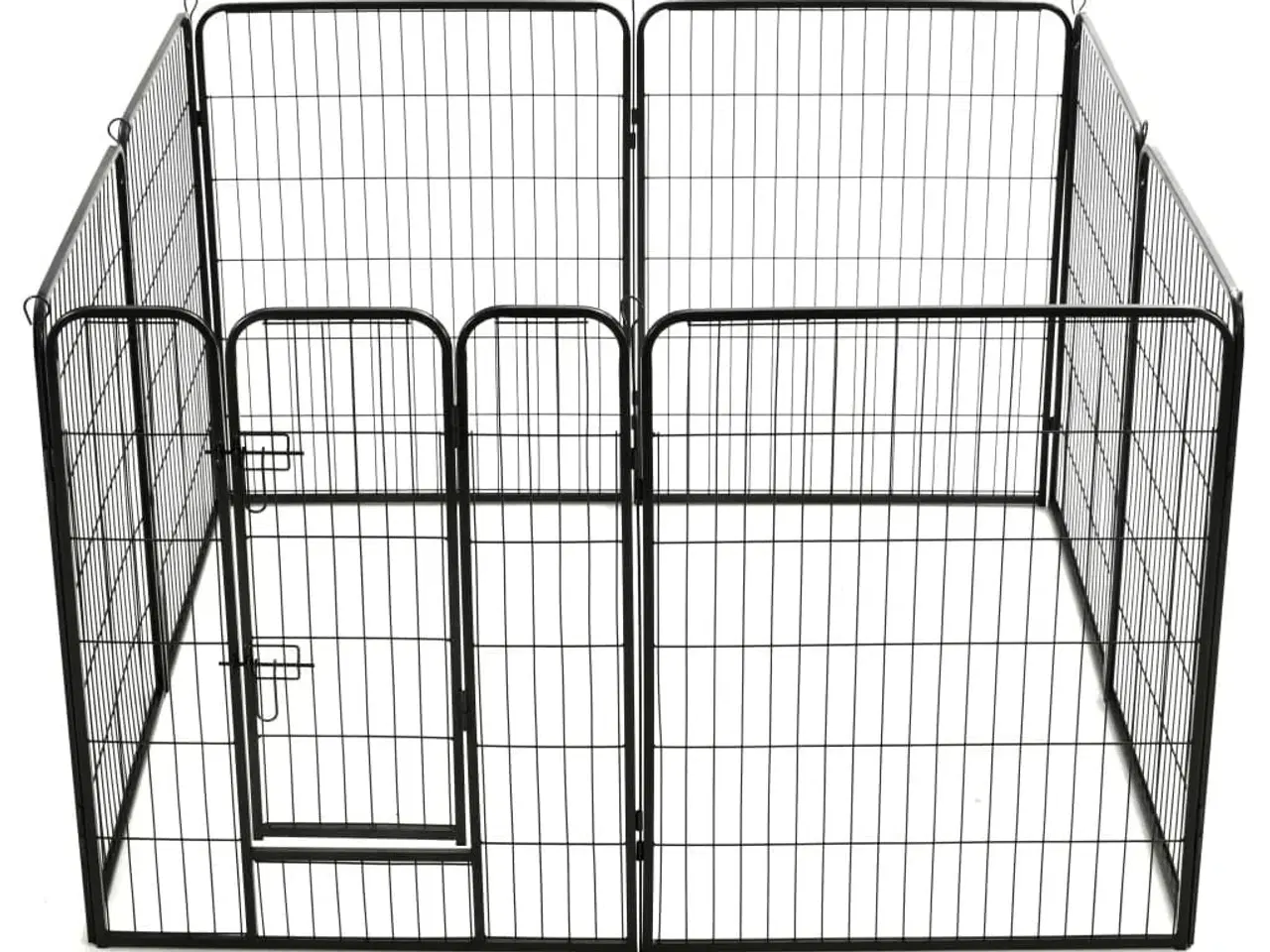 Billede 6 - Løbegård til hunde 8 paneler stål 80 x 100 sort