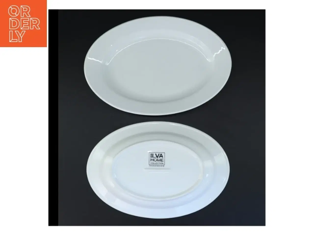 Billede 2 - Hvide Porcelænsplatter fra Ilva Home Collection (str. 29 x 19,5 x 3,5 cm)
