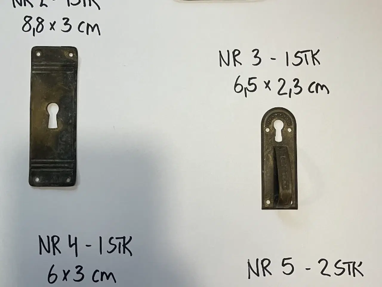 Billede 1 - Messing nøglehuller og greb