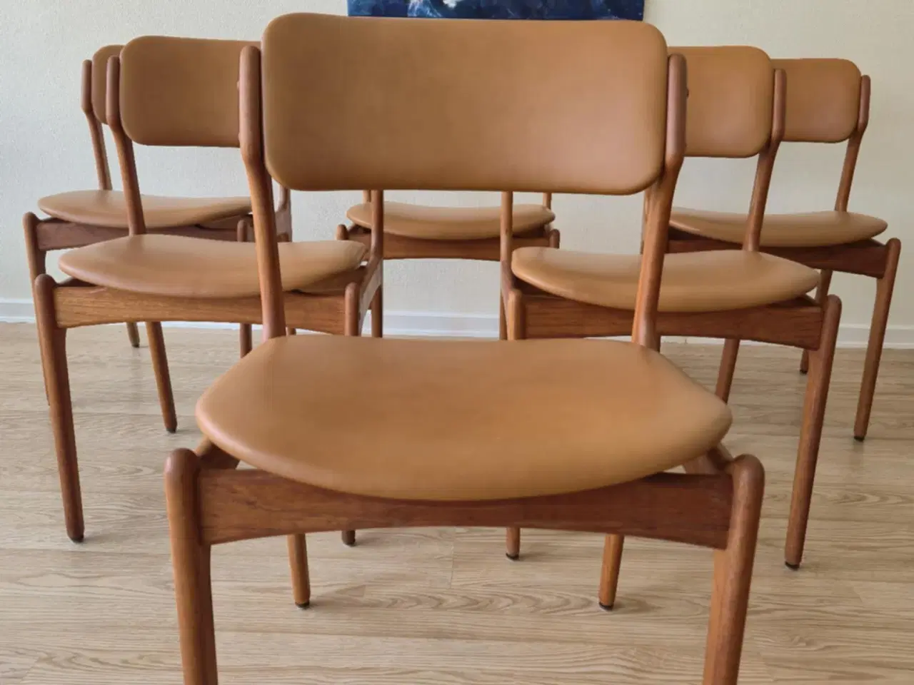 Billede 5 - Erik buch nypolstrede teak stole 