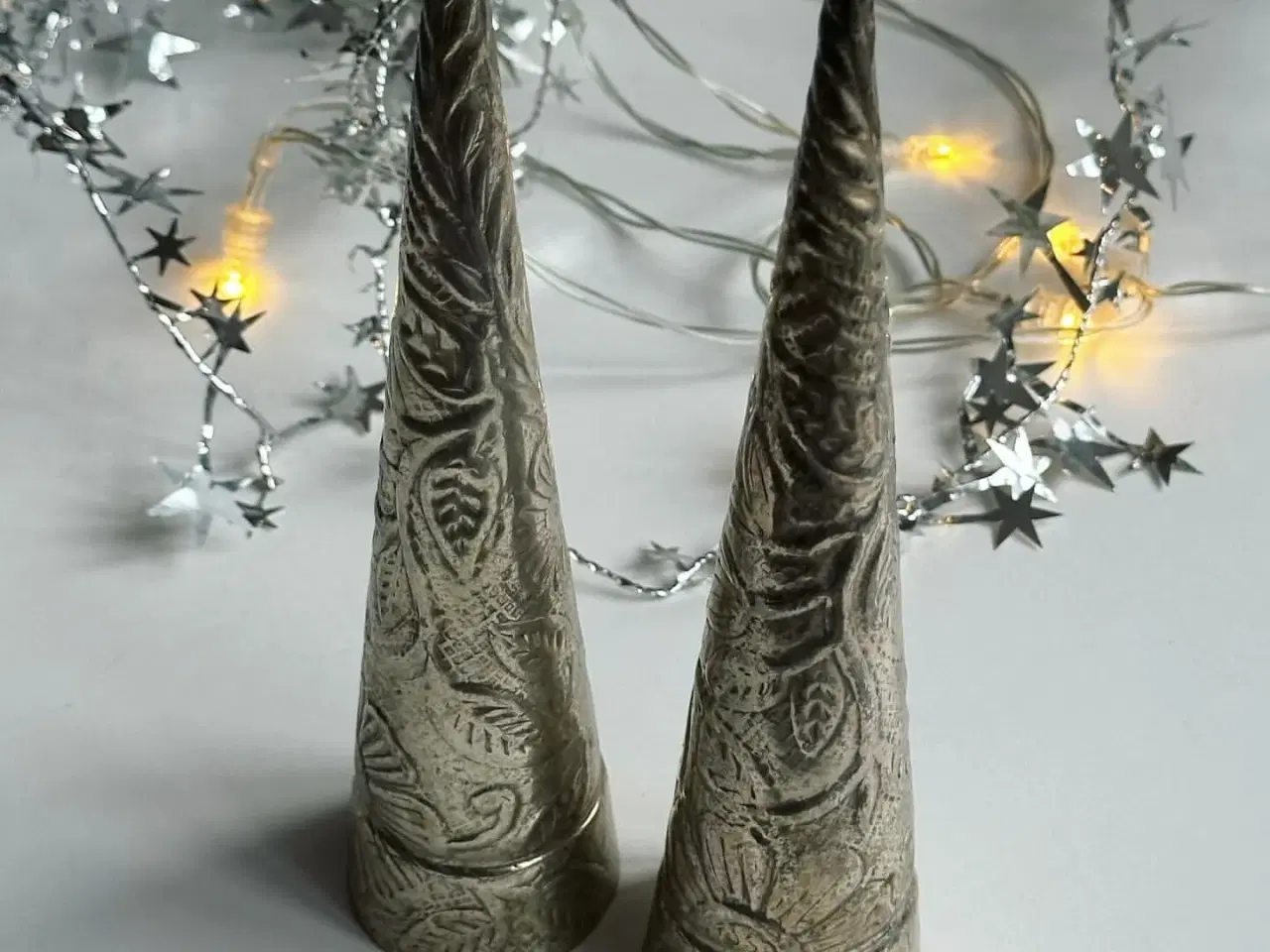 Billede 3 - Sølvspyd præget m blomster, 2 stk samlet