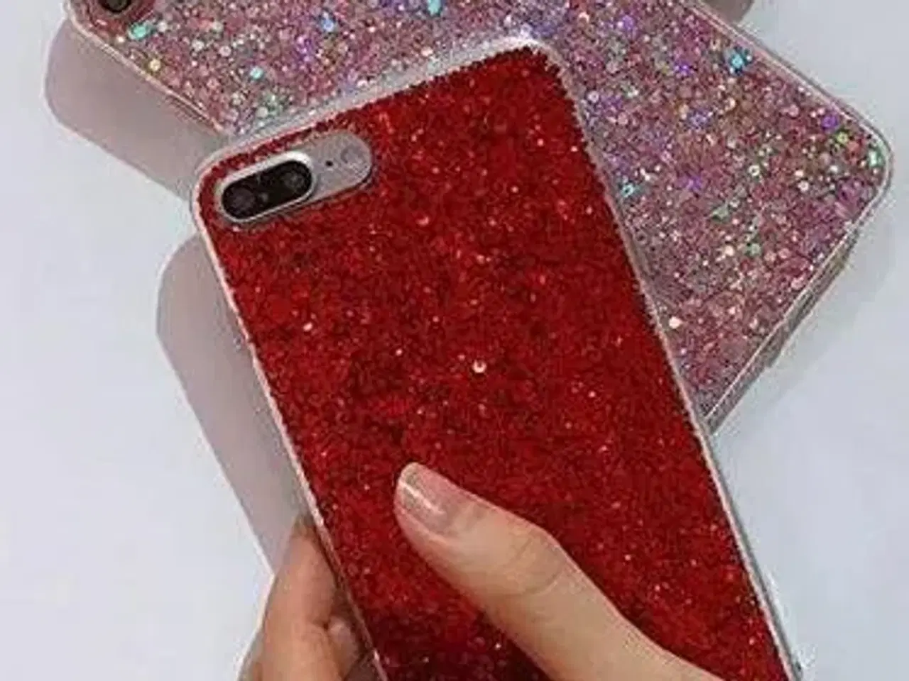 Billede 12 - Rød glimmer cover iPhone 5 SE 6 6s 7 8 P