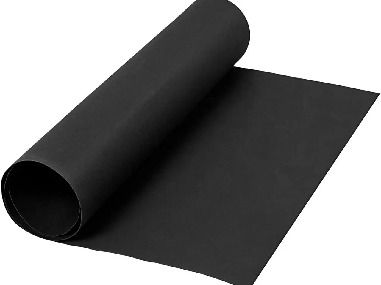 Billede 1 - Læderpapir, B: 50 cm, ensfarvet, 350 g, sort, 1m/ 1 rl.