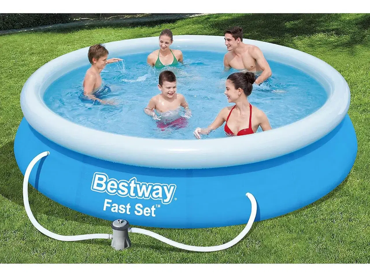 Billede 1 - Bestway pool Ø244 –pumpe + pressening + kemisæt