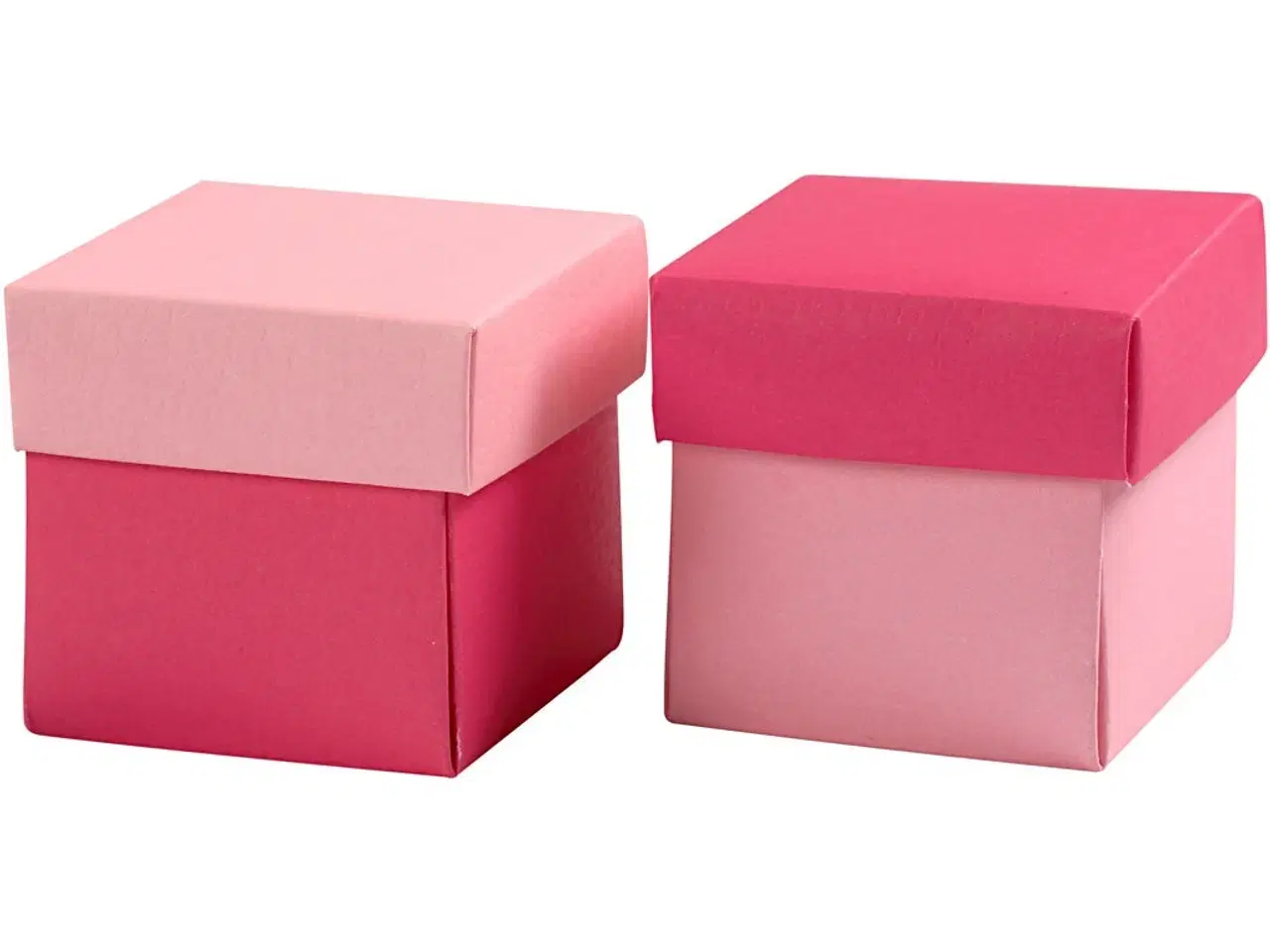 Billede 1 - Fold-selv-æske, str. 5,5x5,5 cm, 250 g, rosa/pink, 10stk./ 1 pk.