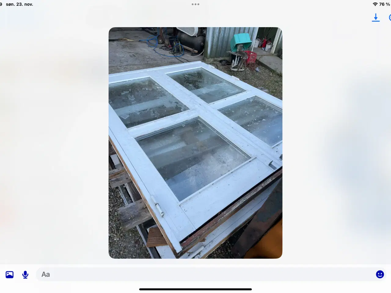 Billede 3 - Terrassedør dobbelt med thermoglas i træ