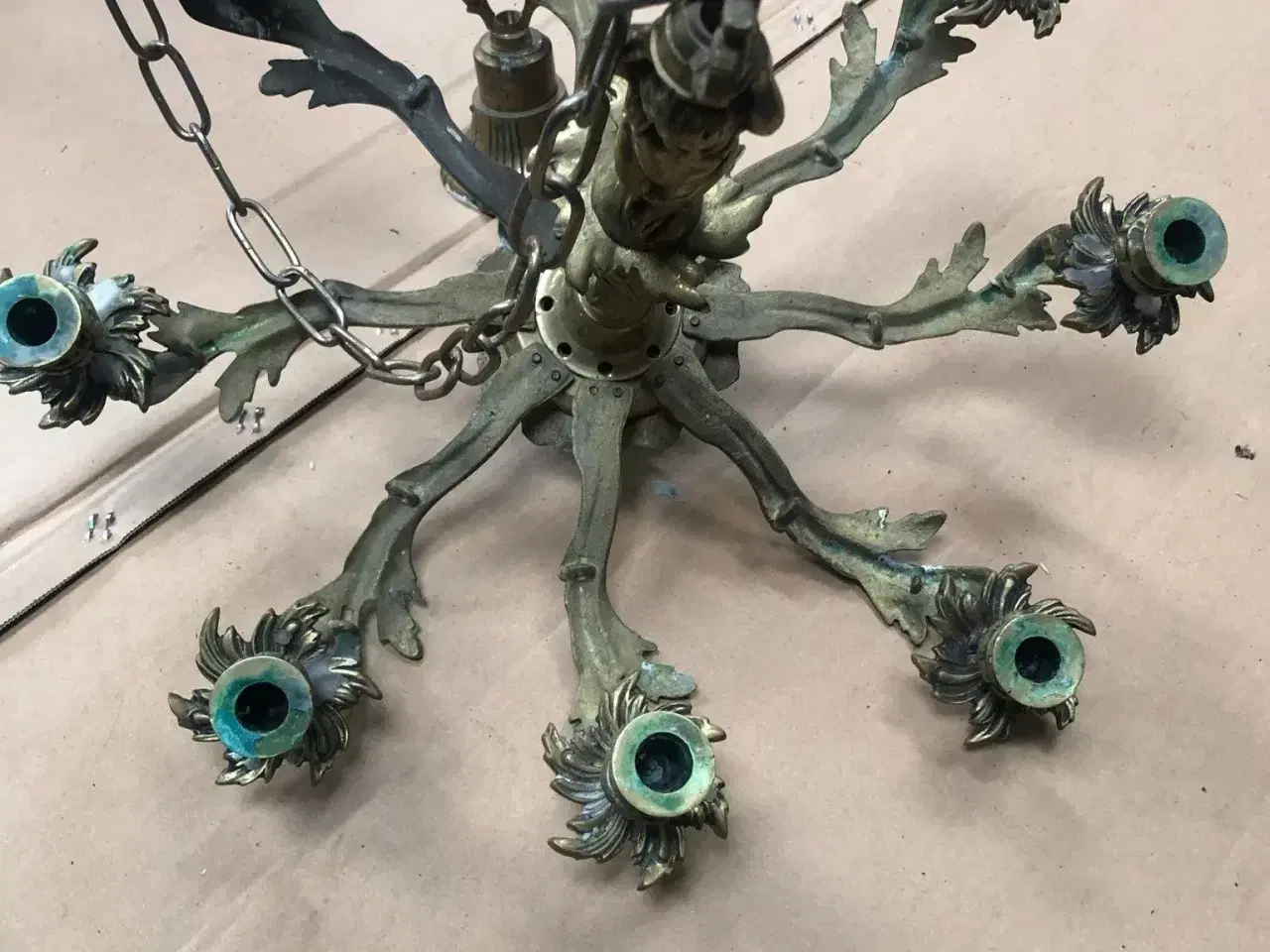 Billede 1 - messing/ bronze kirkelysestage