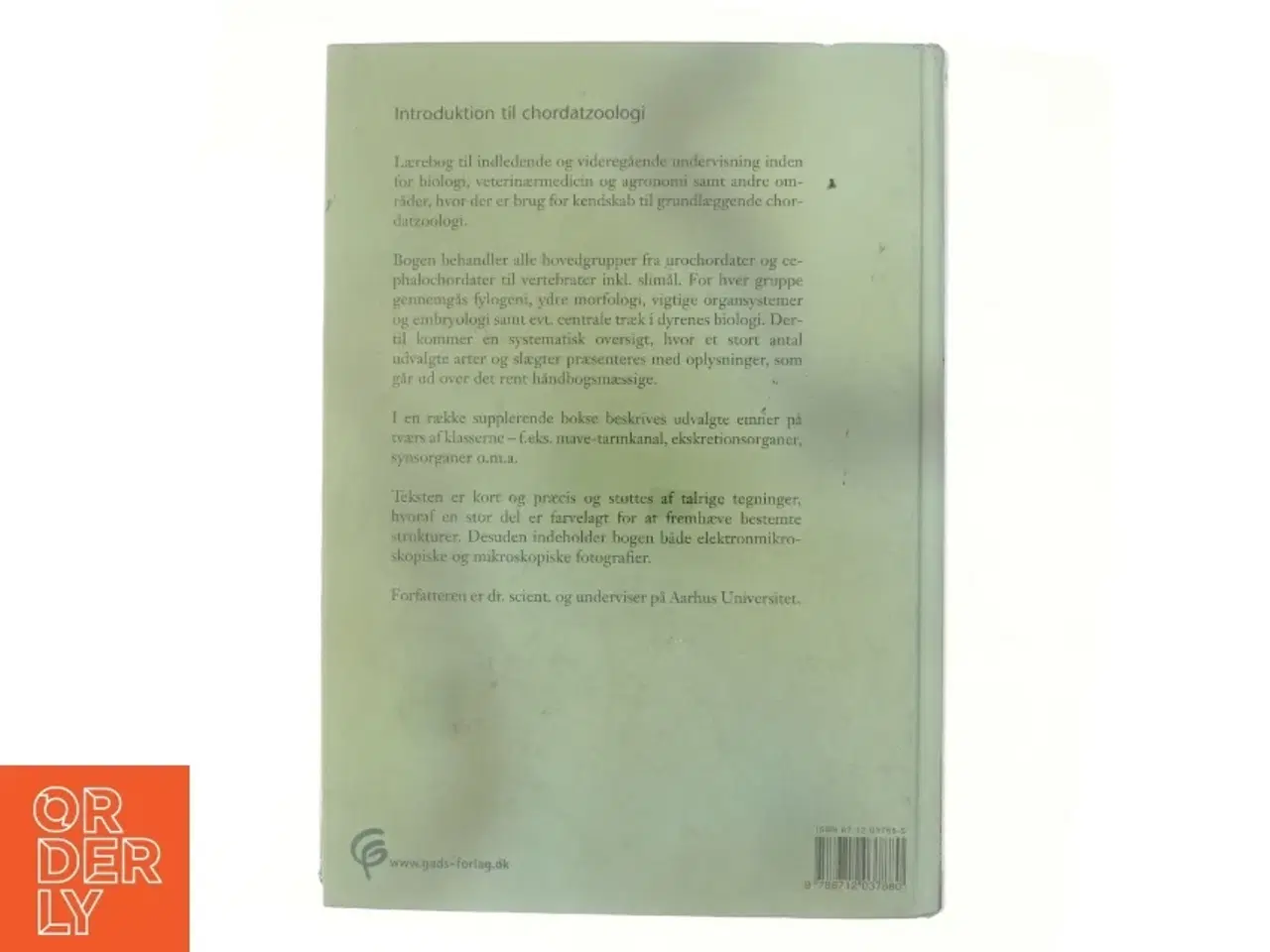 Billede 3 - Introduktion til chordatzoologi af Jørgen Mørup Jørgensen (Bog)