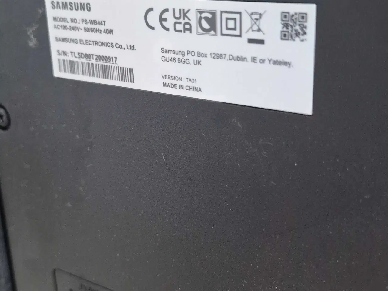 Billede 5 - Samsung Soundbar med subwoofer.