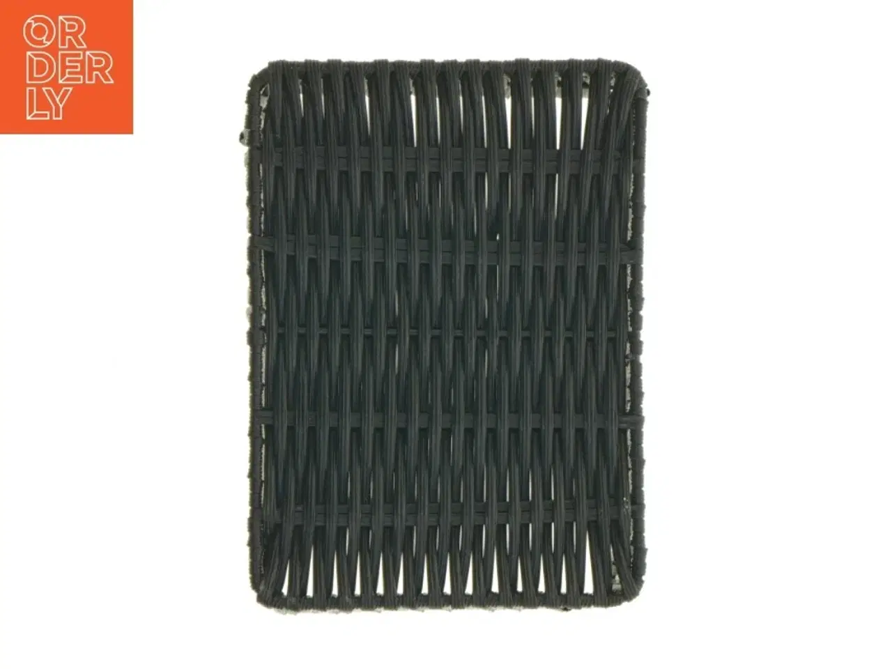 Billede 4 - Flettet sort opbevaringskurv (str. 18 x 13 x 7 cm)