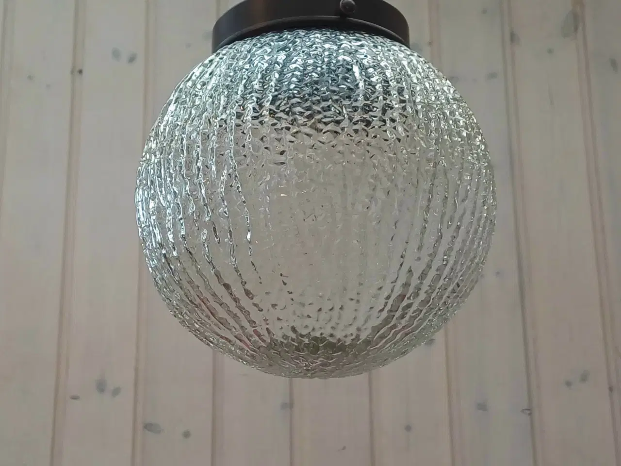 Billede 5 - Retro loftlampe med glasskærm