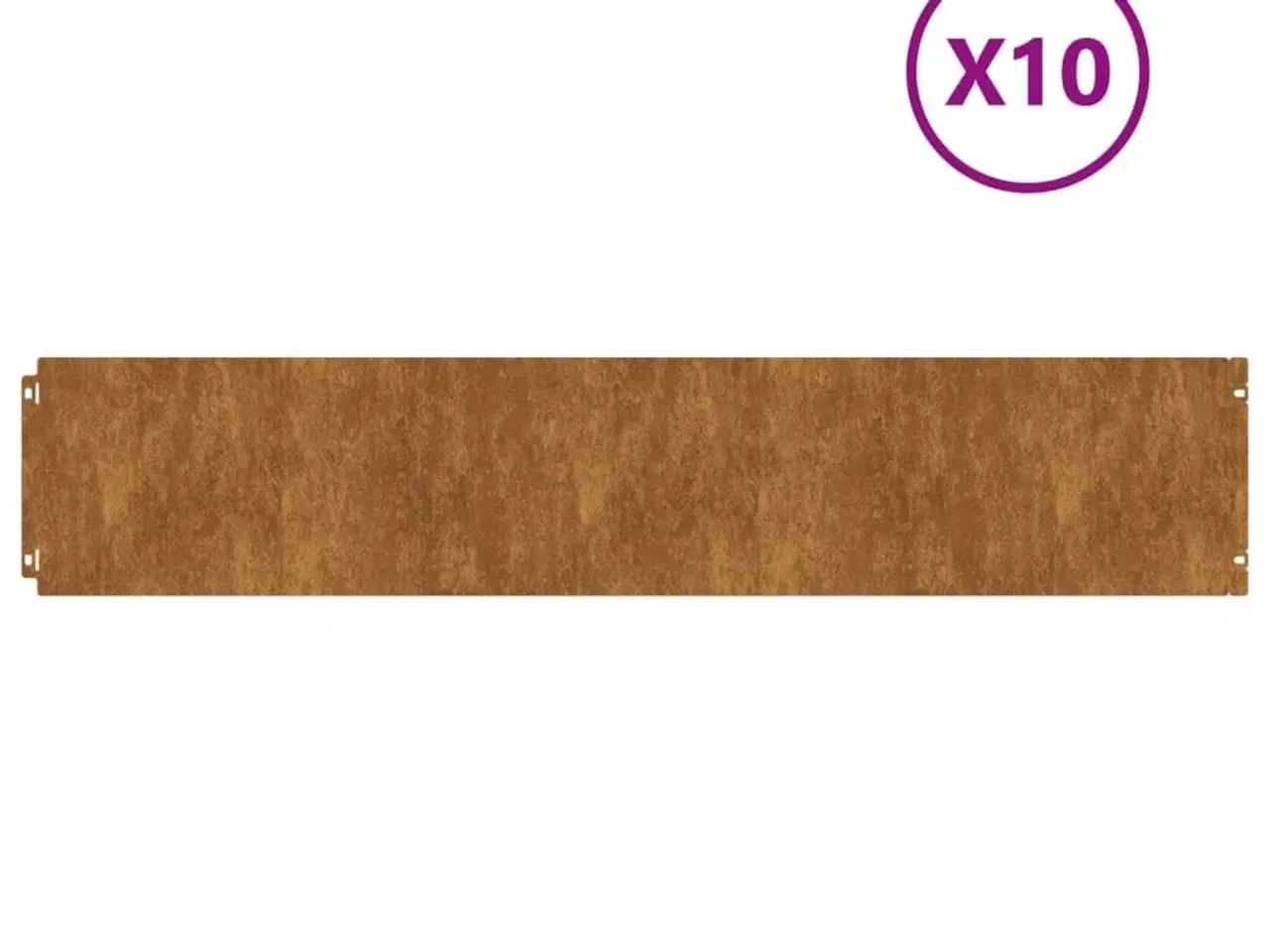 Billede 2 - Plænekanter 10 stk. 20x103 cm fleksibel cortenstål