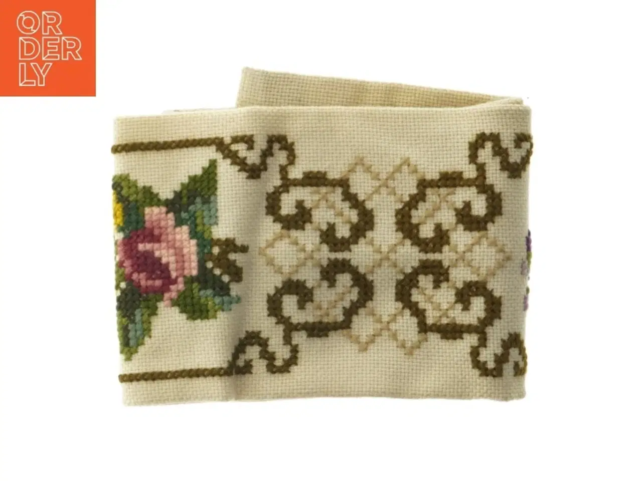 Billede 1 - Broderet pyntebånd (str. 16x86 cm)