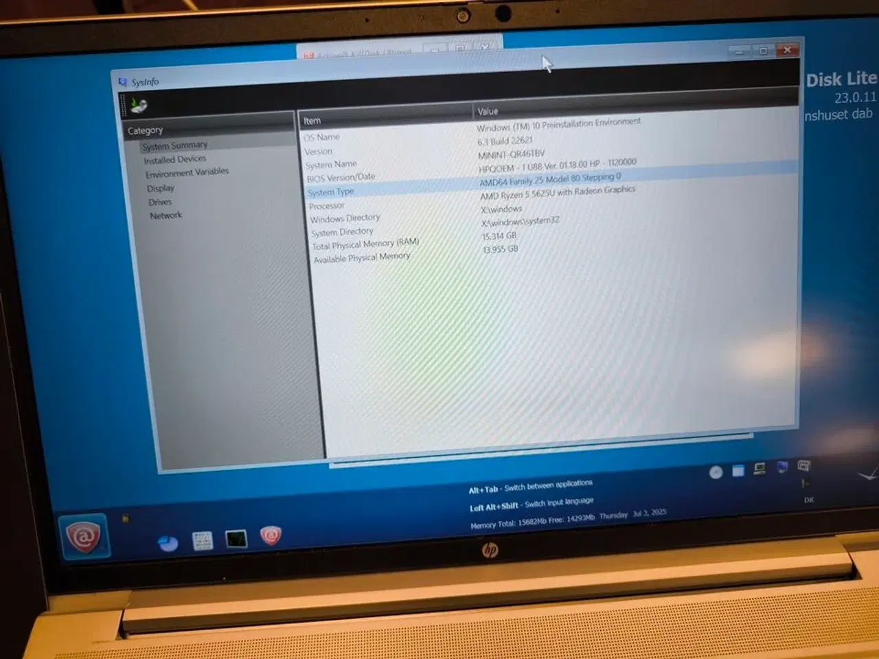 Billede 2 - HP Probook AMD Ryzen 5 5625U 16gb 500gb