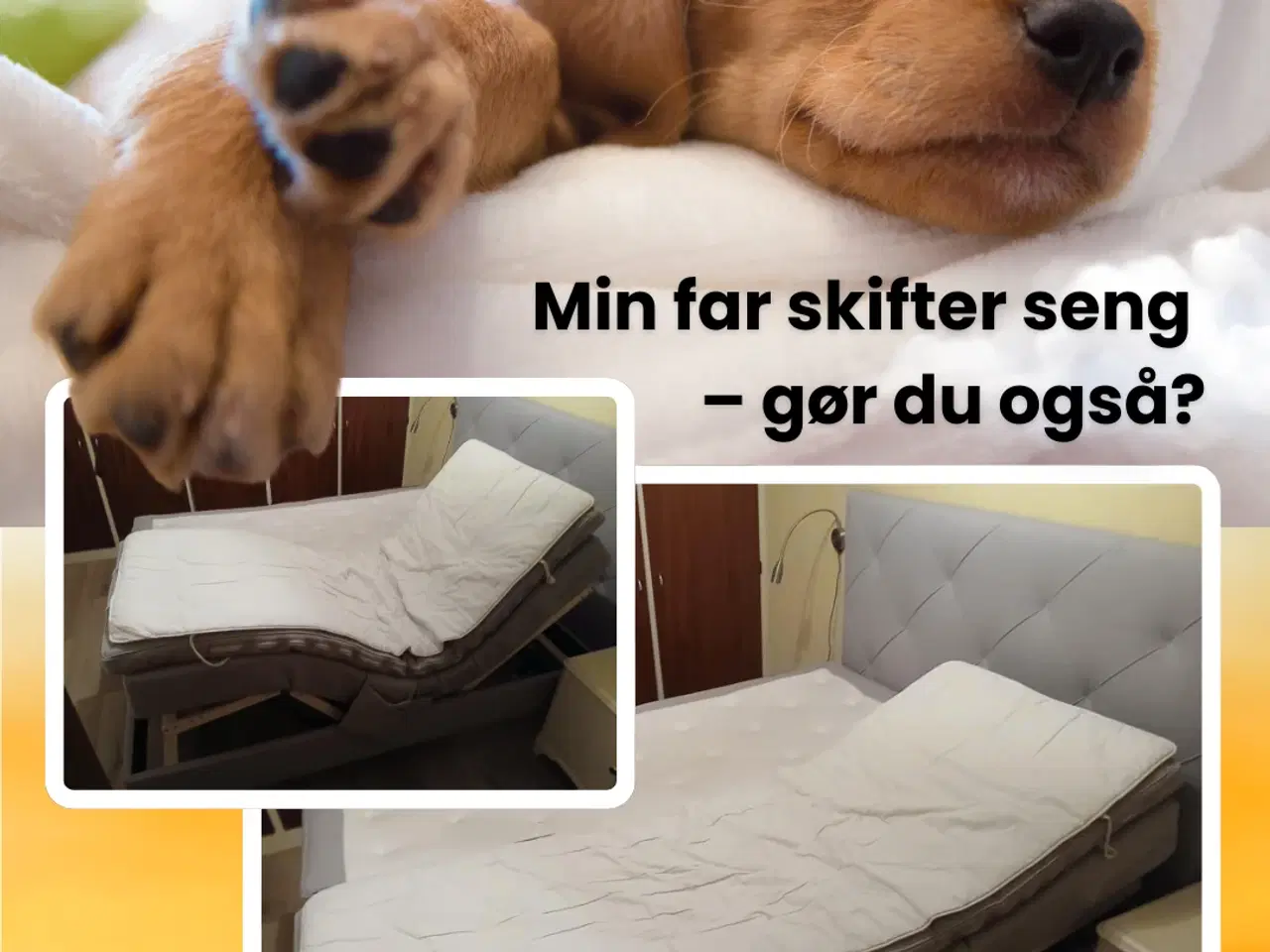 Billede 1 - Elevationsseng, dobbelt 2x 80x200 cm + hovedgærde