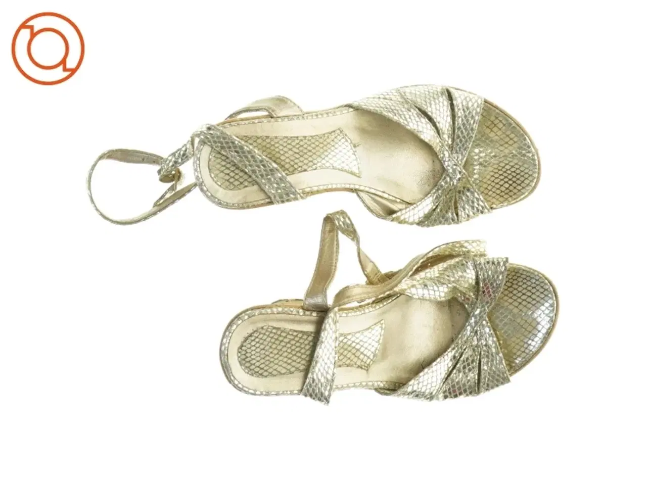 Billede 2 - Guld sandaler med slangeskindslook (str. 37)
