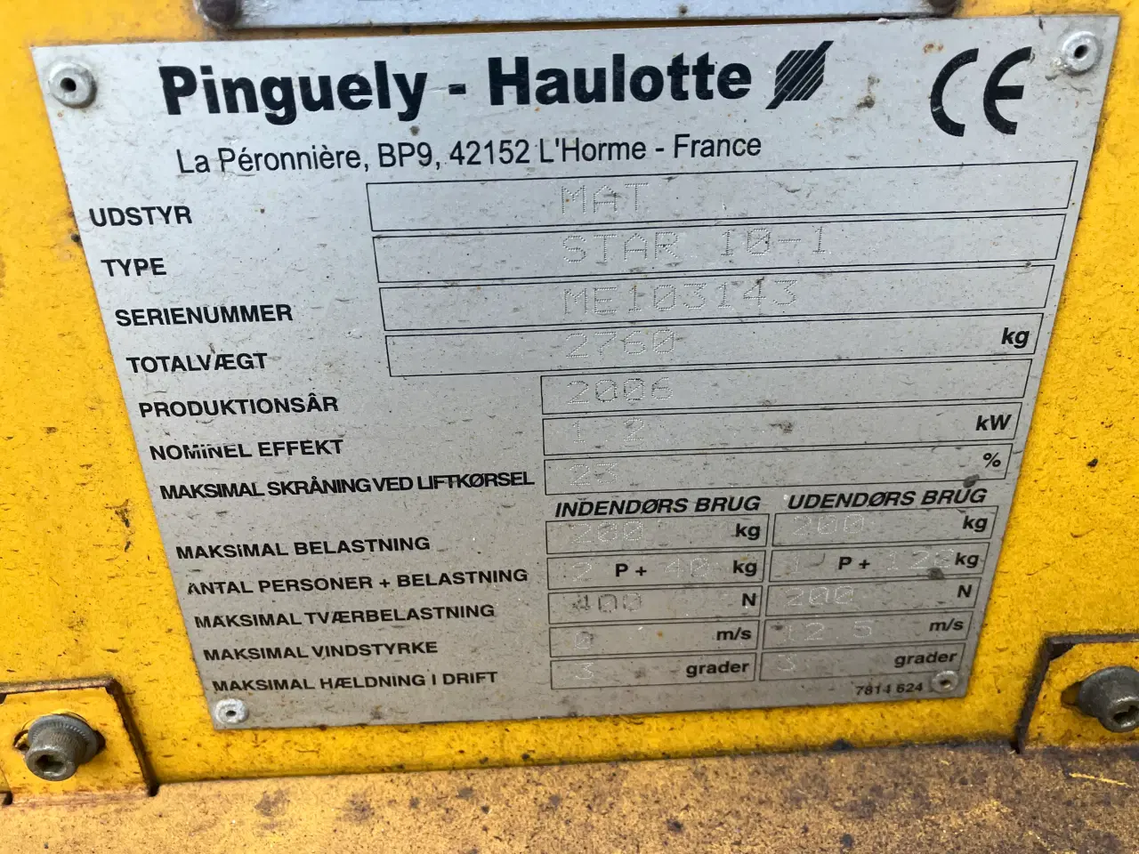 Billede 11 - Haulotte Star 10-1.