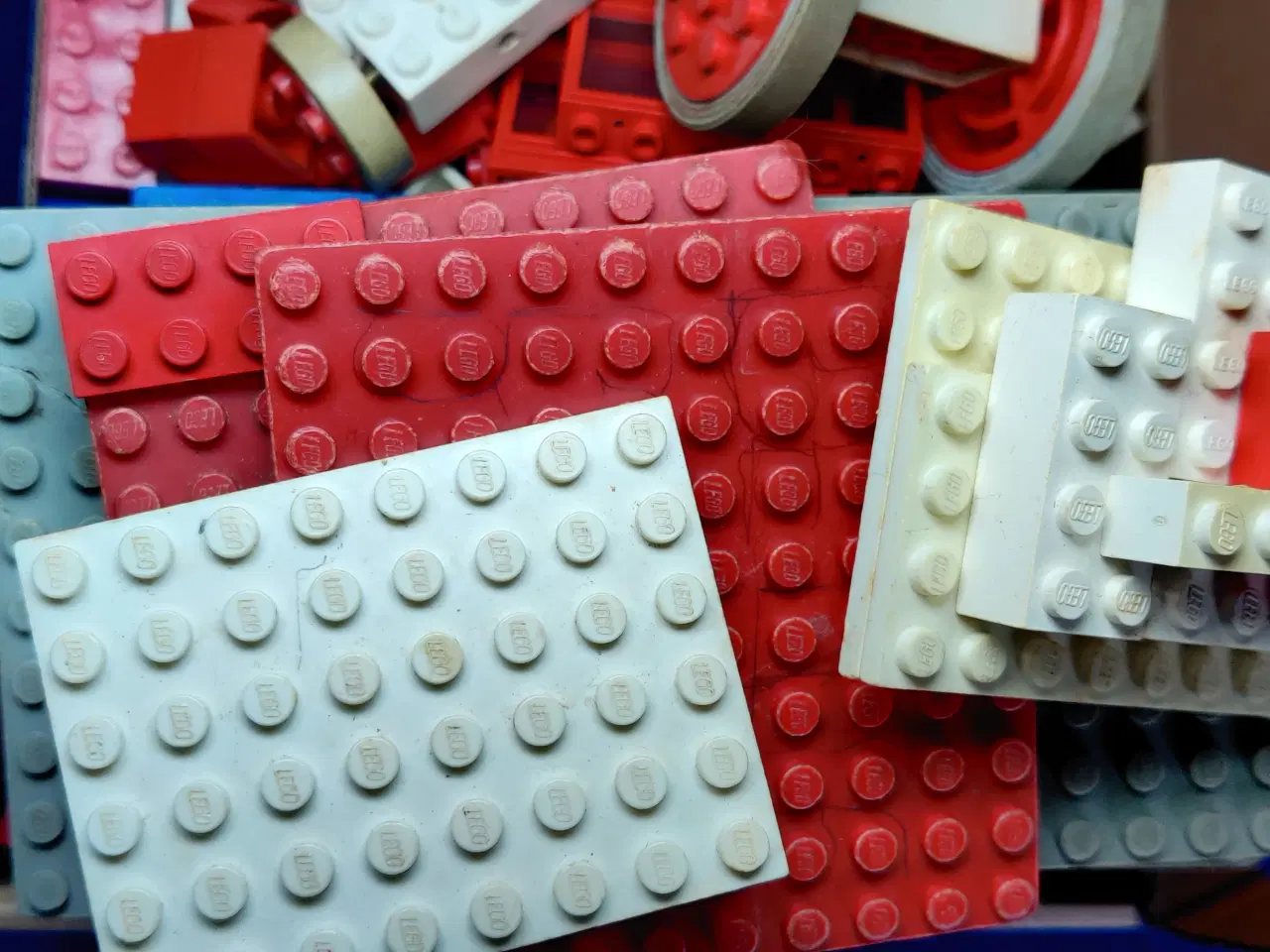 Billede 3 - LEGO klodser blandet parti i skotøjskasse Vintage