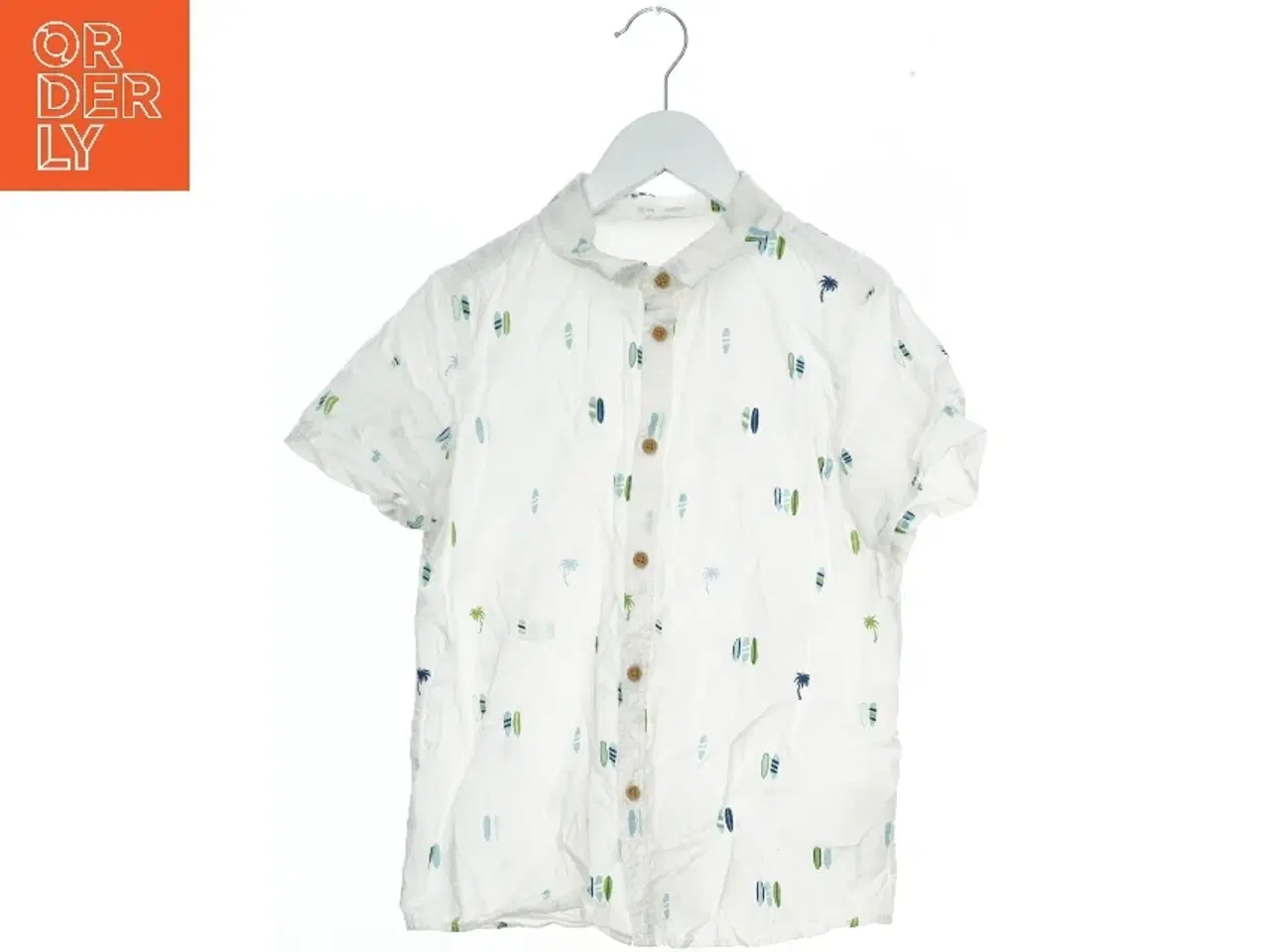 Billede 1 - Hvid skjorte med print fra H&M (str. 140)