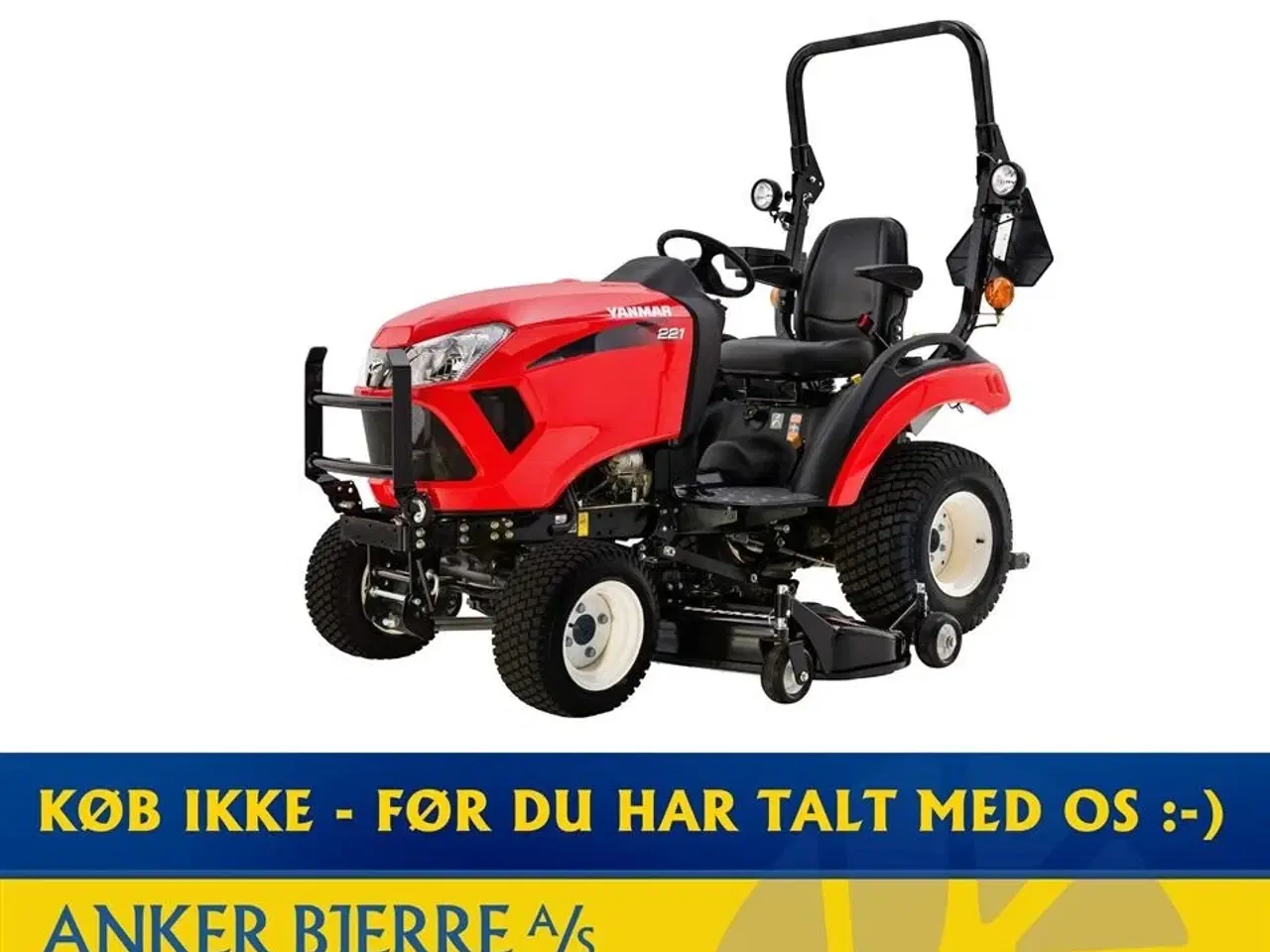 Billede 2 - Yanmar SA 221 4WD inkl. 152 cm klipper og frontlæsser med skovl