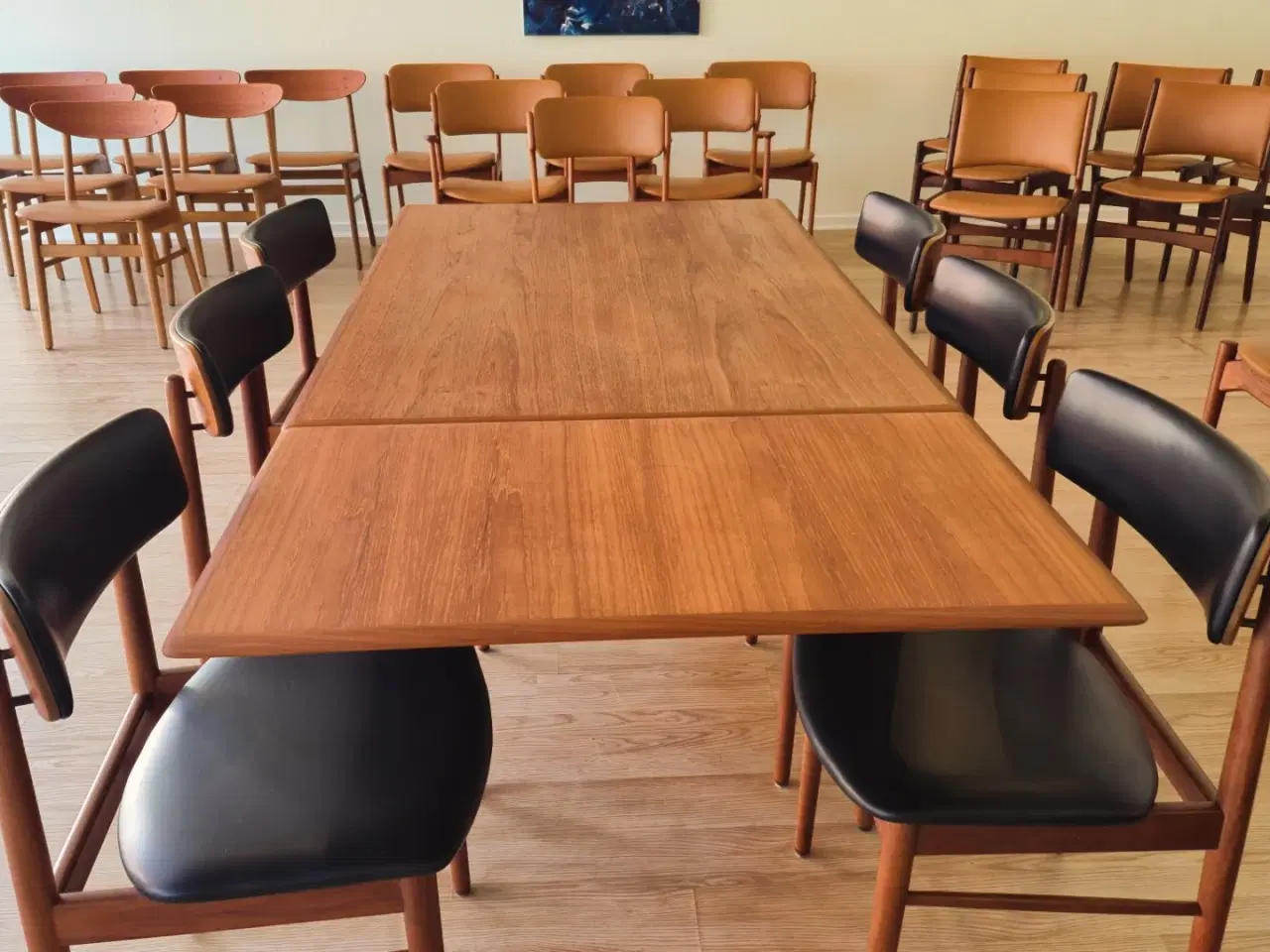 Billede 4 - 6 Teak stole, nypolstrede