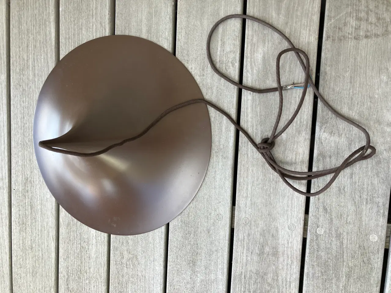 Billede 1 - Brun pendel spisebordslampe metal