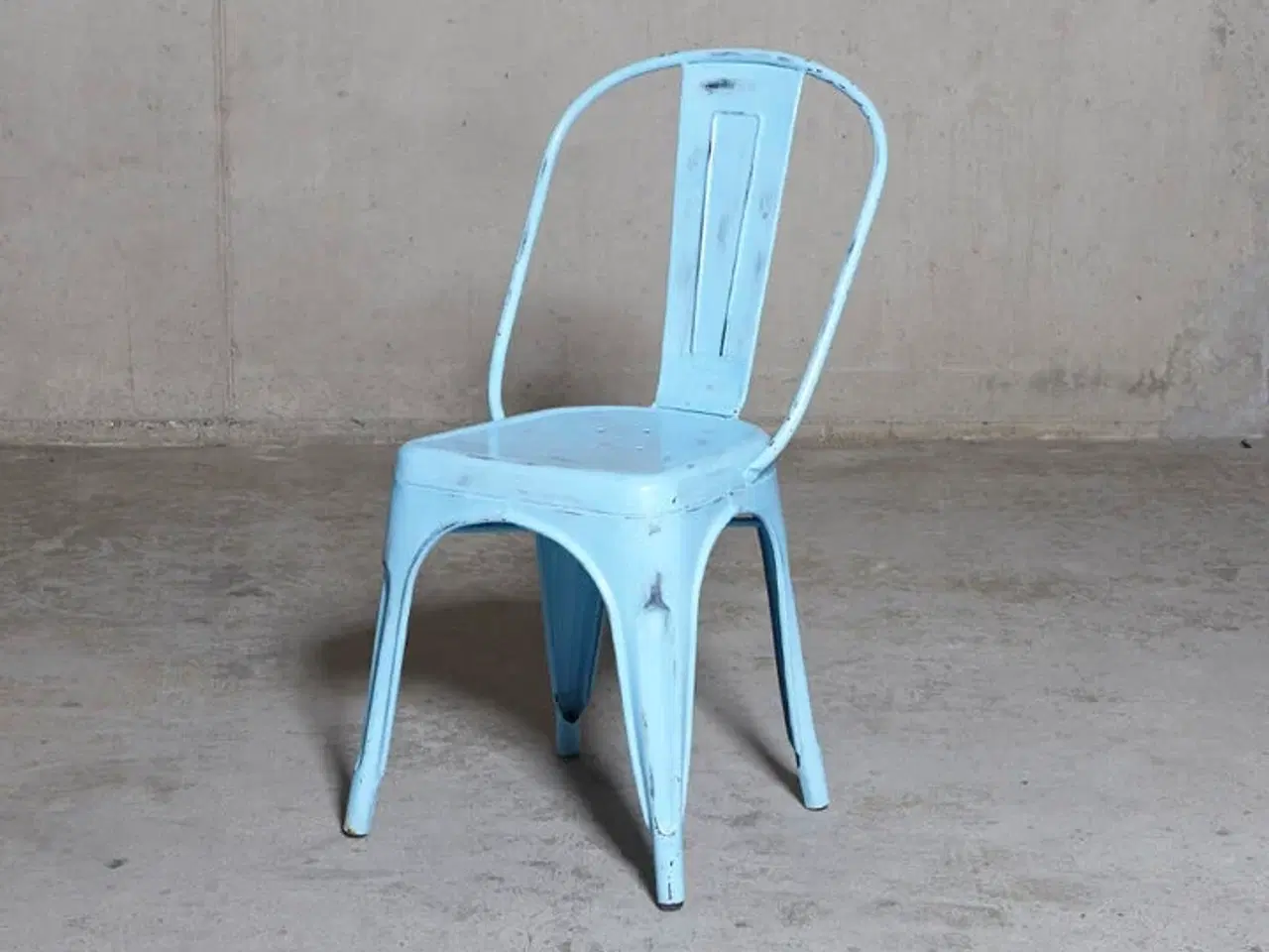 Billede 1 - 4 stk. Nye Jernstole i light blue