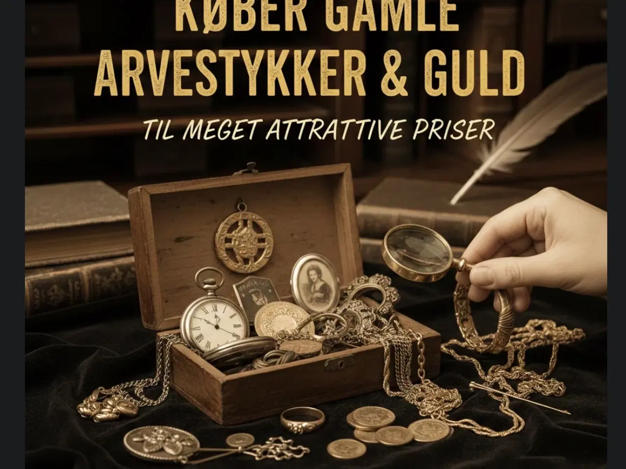 Billede 1 - GAMMELT GULD SMYKKER KØBES