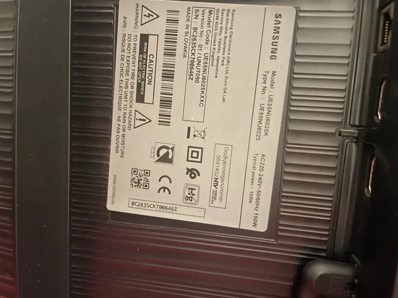 Billede 2 - Smart TV Samsung Model :  Ue55nu6025K.  :55 tommer