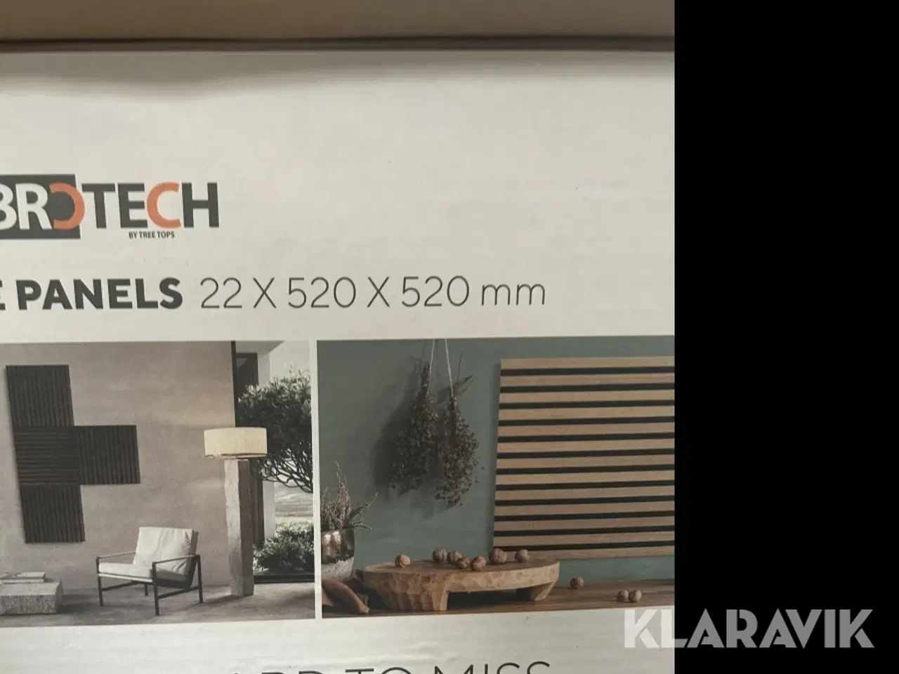 Billede 3 - Akustikpaneler Fibrotech Walnut 80stk