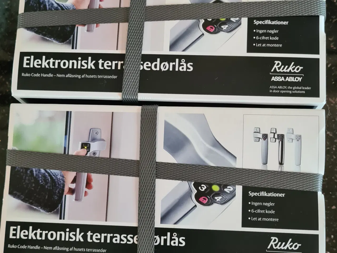 Billede 1 - Code handle 7810, Ruko elektronisk terrassedørlås 